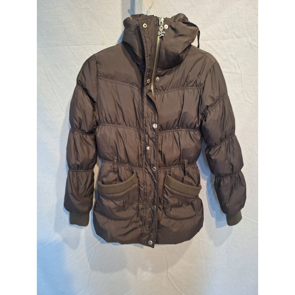 Betsey Johnson down puffer coat gray pinup Juniors xs
